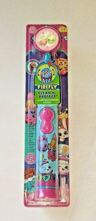 Unbranded Other - Shopkins Firefly Clean n' Protect Blue Battery Powered Toothbrush Antibacterial